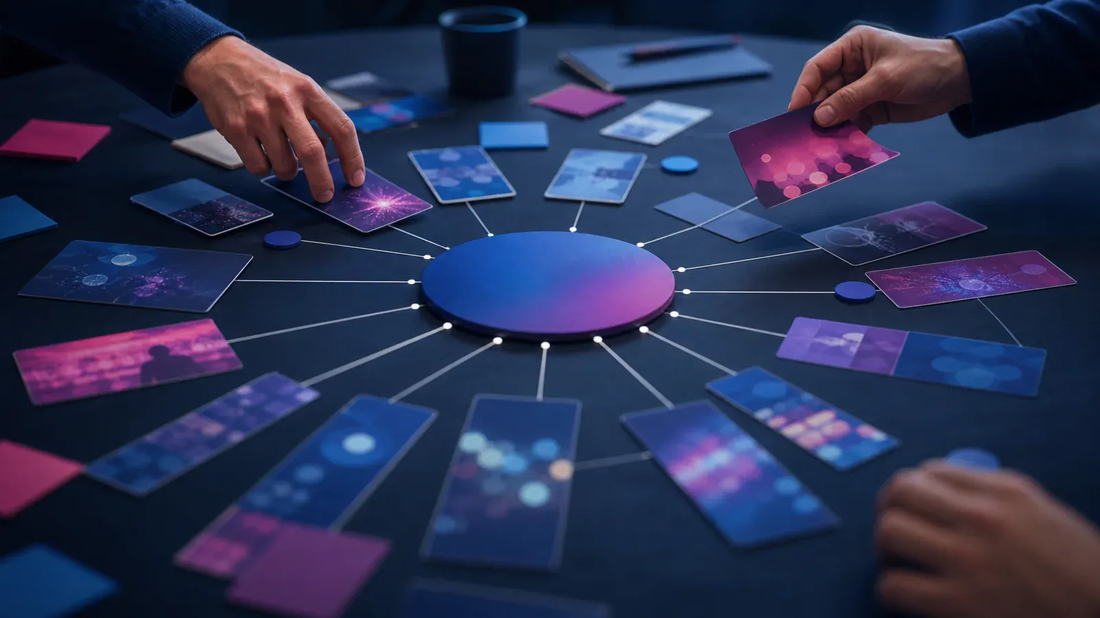 Connected content cluster organised around a central customer problem